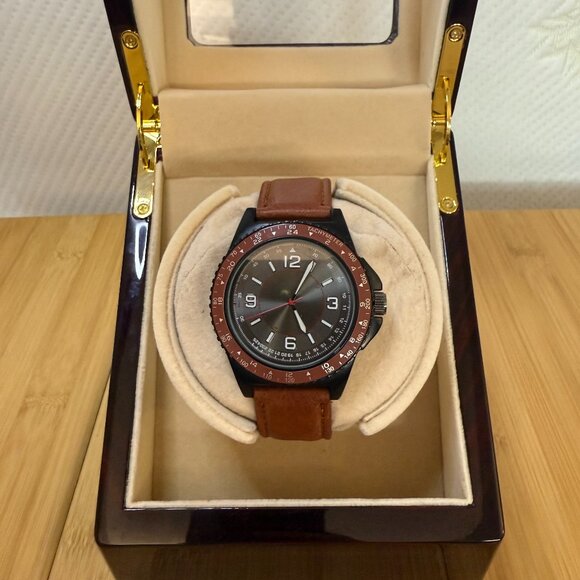 George Men's Tachymeter Watch Brown/Black/Grey, 45mm - Picture 1 of 5